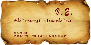 Várkonyi Eleonóra névjegykártya
